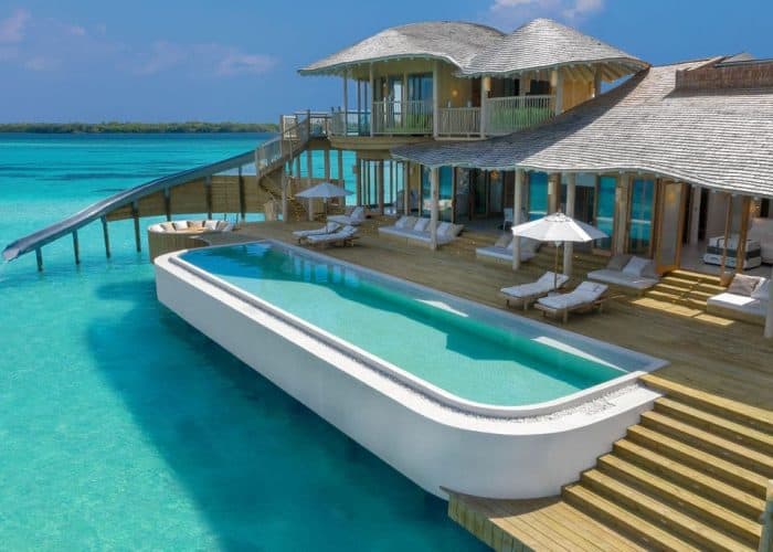 soneva jani maldives resort 2 bedroom water reserve with slide maldives luxe