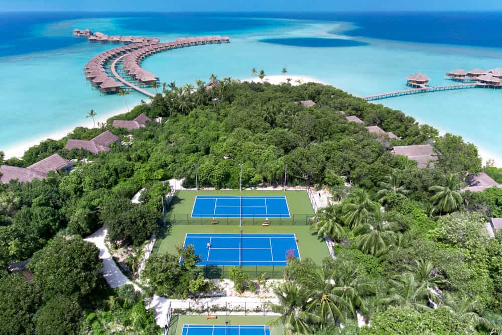 Vakkaru Resort - Sports Fields Tennis Aerial